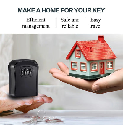 Secure Your Space with the Key Keeper Waterproof Combination Lock Box - 4 Digit Passwords for Up to 5 Keys, Perfect for Home or Office